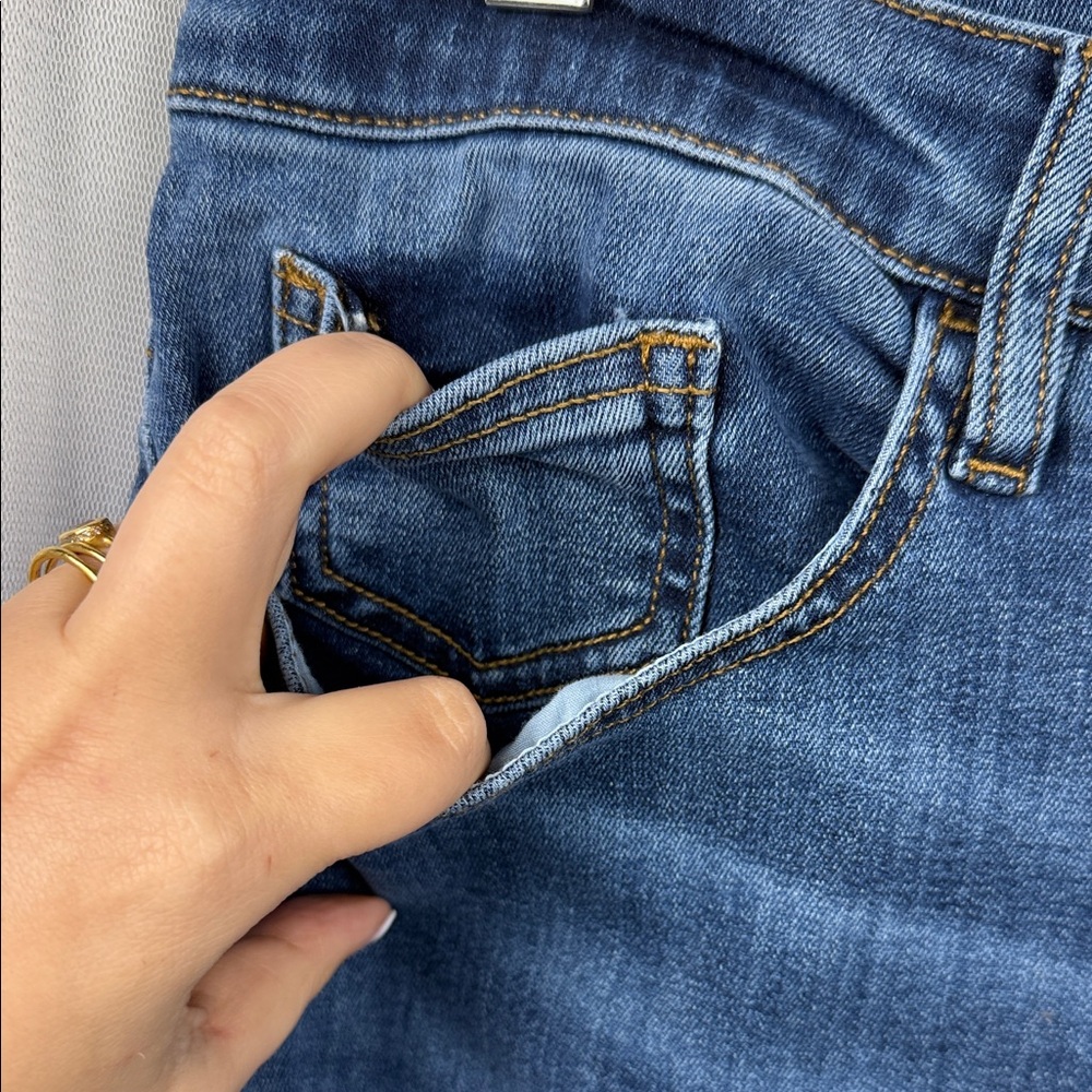 FRAME Denim Womens Le Mini Boot Jeans Size 33 High Rise Medium Wash Stretch - Picture 7 of 15